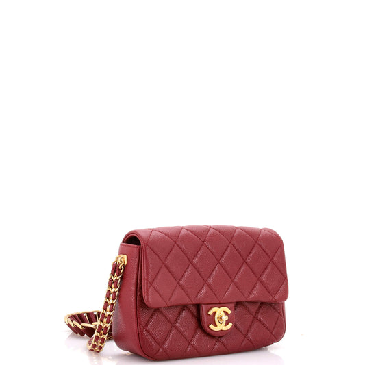 シャネル チェーンソウル フラップバッグ キルティング キャビア スモール