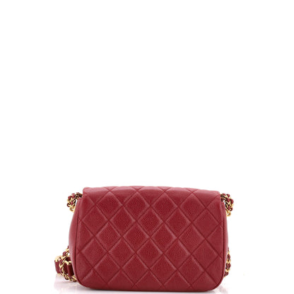 シャネル チェーンソウル フラップバッグ キルティング キャビア スモール