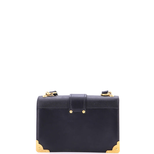 プラダ カイエ クロスボディ バッグ レザーとサフィアーノ レザー L