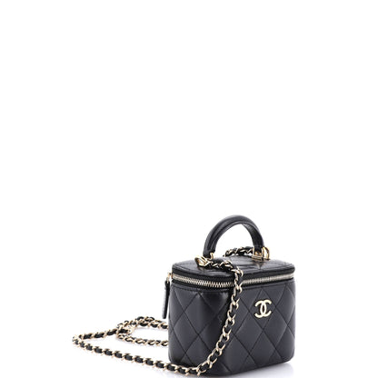シャネル タイニー CC リンク バニティケース チェーン付き キルティング キャビア ミニ
