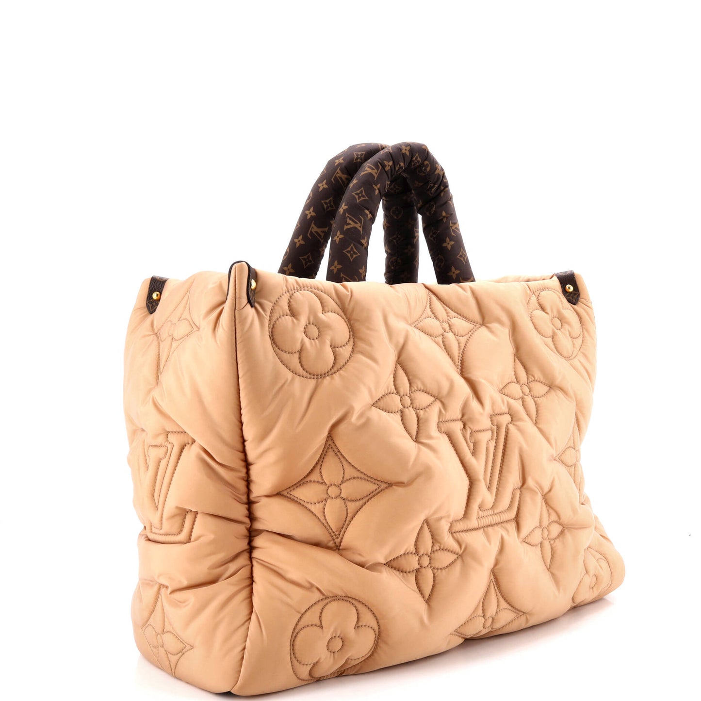 ルイ・マラソン ピロー・オンザゴー トートバッグ モノグラム キルティング エコニルナイロン GM