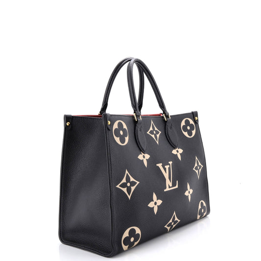 ルイ・戦略オンザゴー トート バイカラー モノグラム アンプラント ジャイアントMM