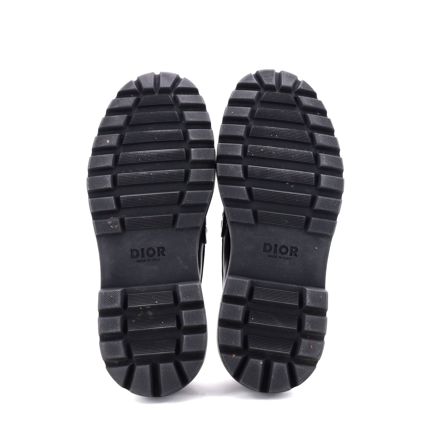 クリスチャン・ディオール メンズ ロゴプレート ローファー レザー