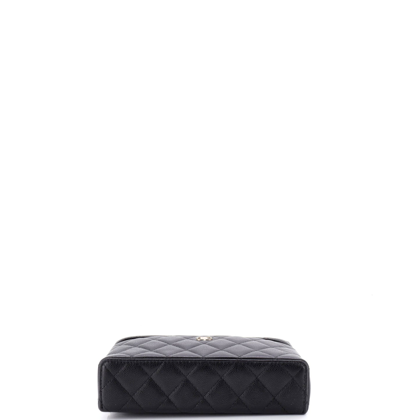 シャネル クラシック トップハンドル バニティ ケース チェーン付き キルティング キャビア スモール