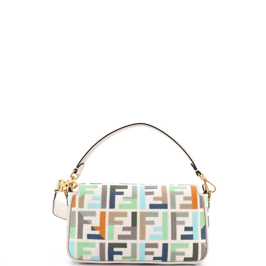 フェンディ バゲット NM バッグ ッカズ刺繍 キャンバス ミディアム