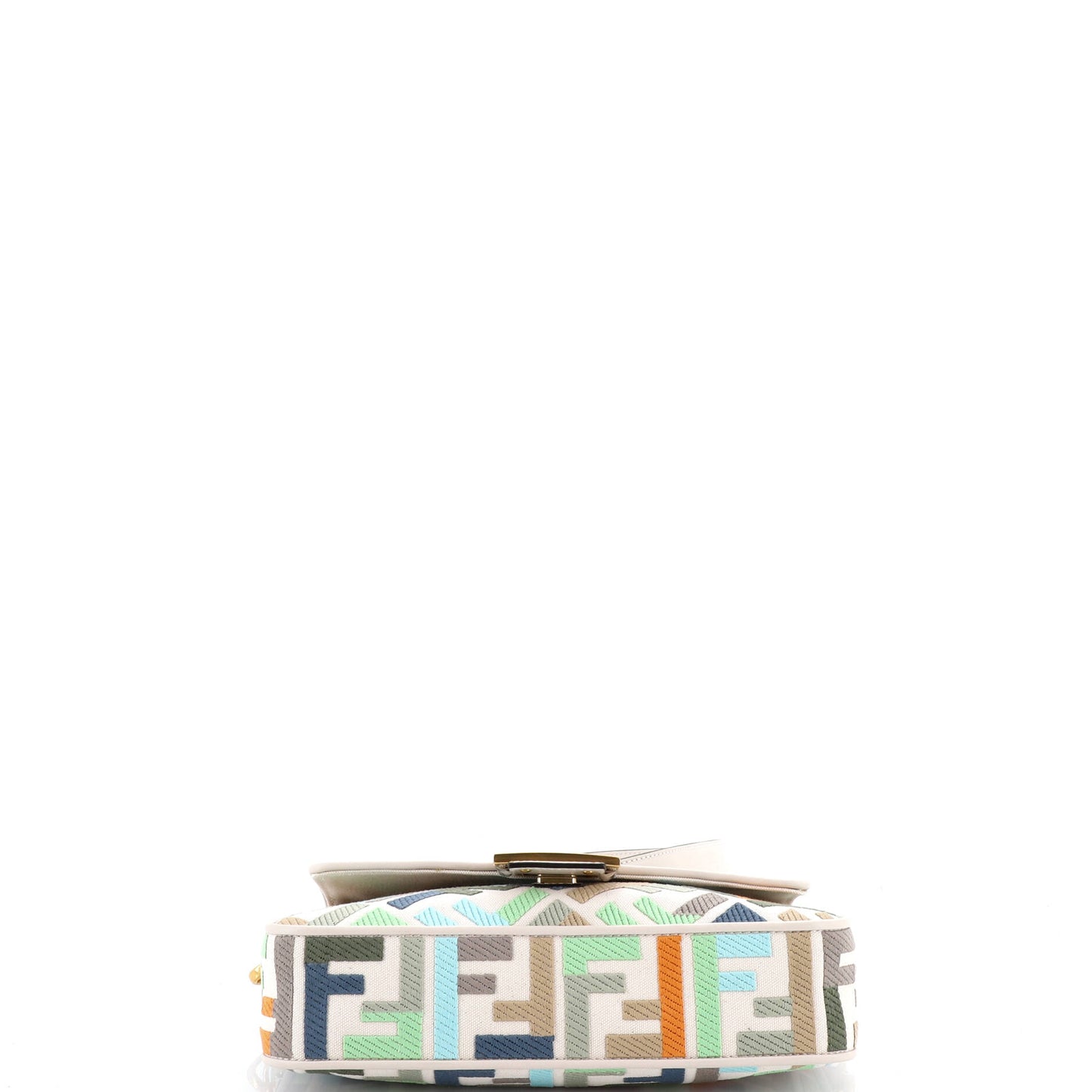 フェンディ バゲット NM バッグ ッカズ刺繍 キャンバス ミディアム