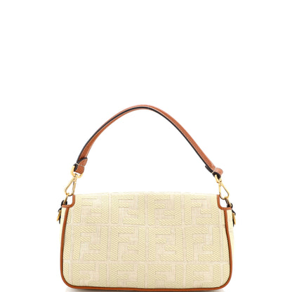 フェンディ バゲット NM バッグッカズ刺繍 ラフィア ミディアム