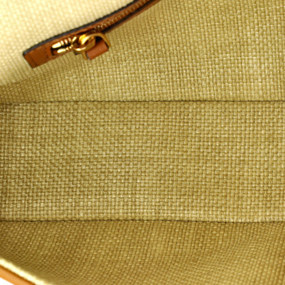 フェンディ バゲット NM バッグッカズ刺繍 ラフィア ミディアム