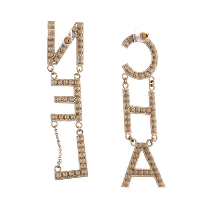 シャネル CHA-NEL ドロップイヤリング メタルクリスタル付き