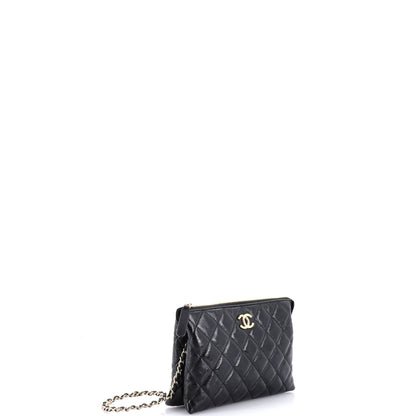 シャネル チェーン リストレット クラッチ シャイニー クランブル カーフスキン