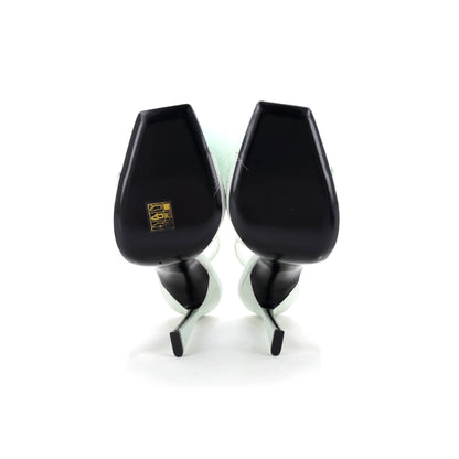 サンローラン ウィメンズ パラディ スリングバック サンダル サテン フェザー