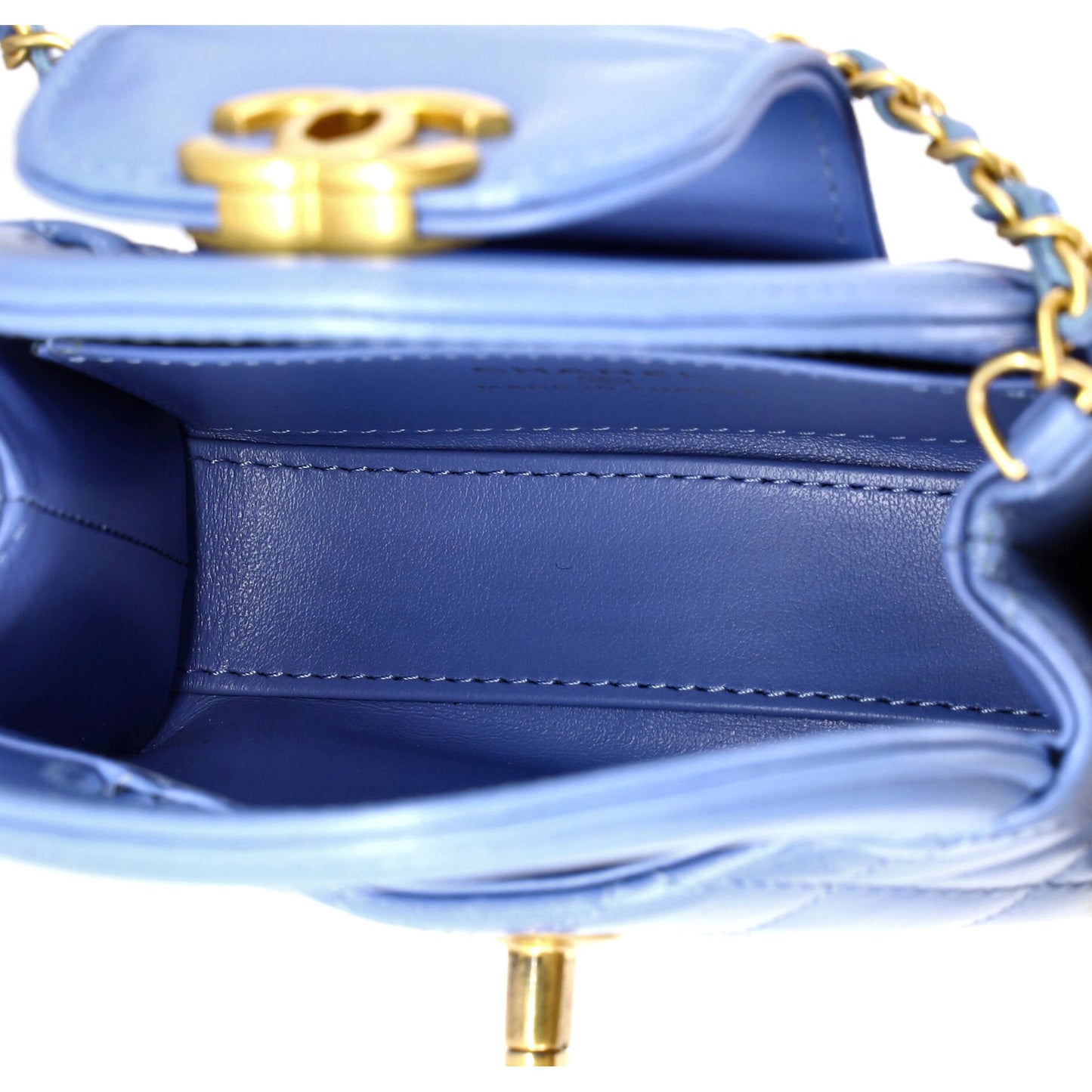 シャネル ケリー トップハンドル ショッピング バッグ キルティング シャイニー エイジド カーフスキン ナノ