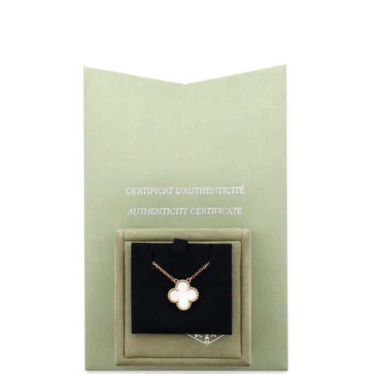 ヴァン クリーフ＆アーペル ヴィンテージ アルハンブラ ペンダントネックレス 18Kイエローゴールド＆マザーオブパール