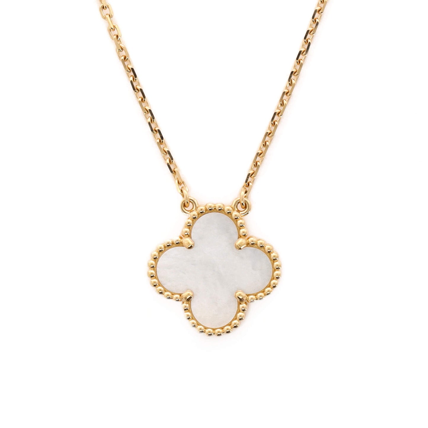 ヴァン クリーフ＆アーペル ヴィンテージ アルハンブラ ペンダントネックレス 18Kイエローゴールド＆マザーオブパール