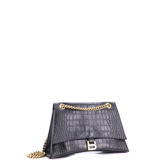 バレンシアガ クラッシュチェーン フラップバッグ レザー ミディアム