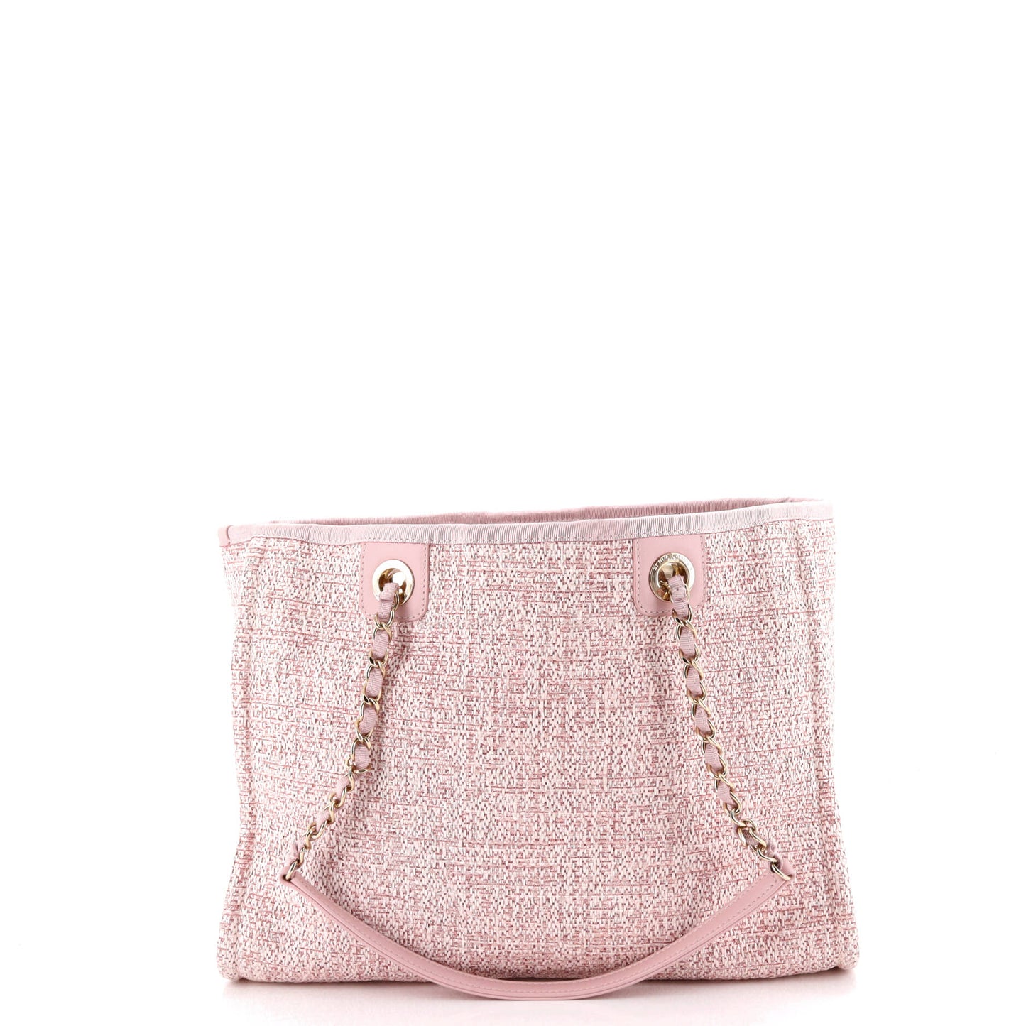 シャネル ドーヴィル トートバッグ ラフィア グリッターディテール スモール