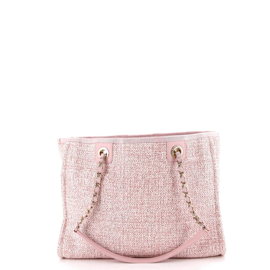 シャネル ドーヴィル トートバッグ ラフィア グリッターディテール スモール