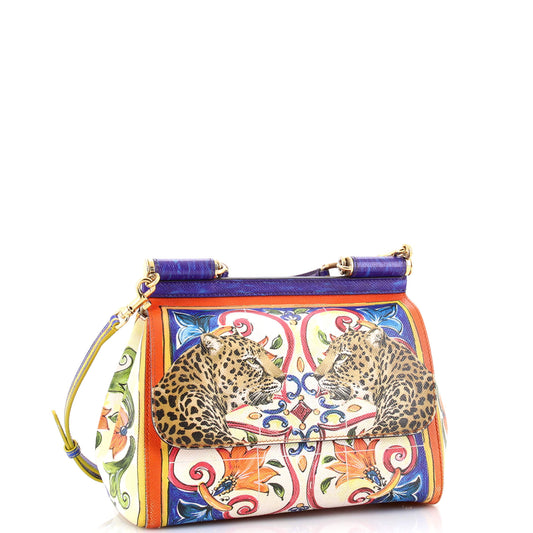 ドルチェ＆ガッバーナ ミスシシリーバッグ プリントレザー ミディアム