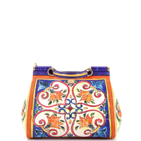 ドルチェ＆ガッバーナ ミスシシリーバッグ プリントレザー ミディアム