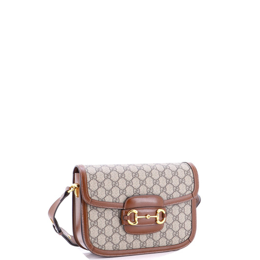 グッチ ホースビット 1955 ショルダーバッグ GGコーティングキャンバス レザー スモール