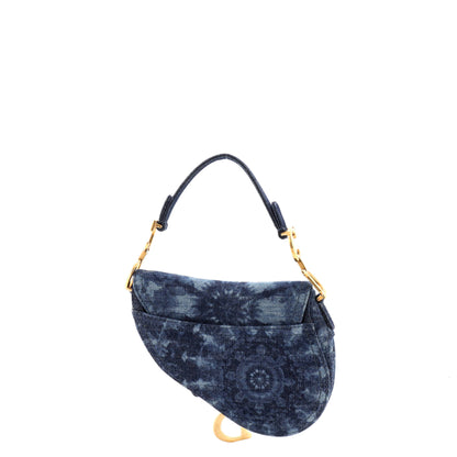 クリスチャン・ディオール サドルハンドバッグ タイダイプリント デニム ミニ