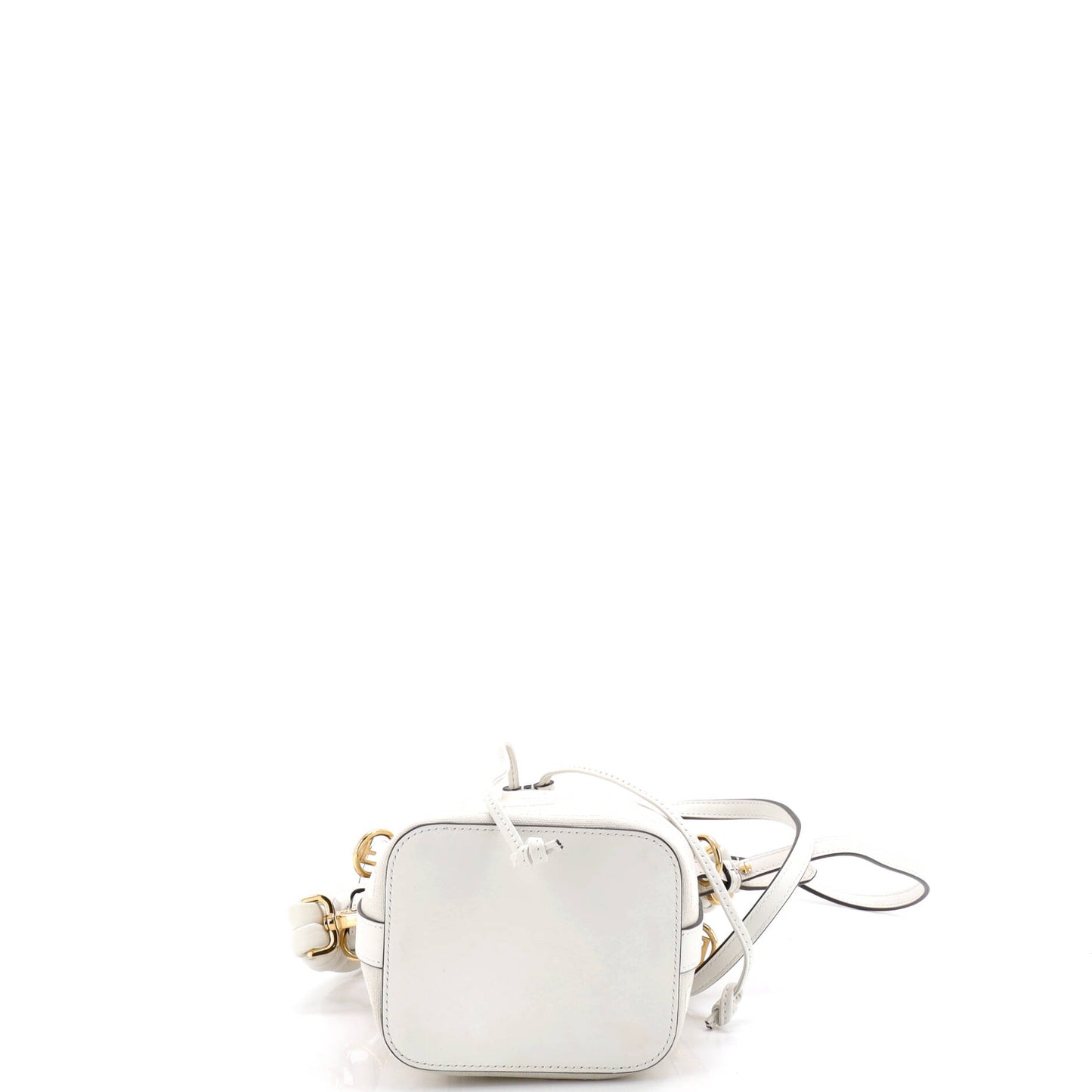 フェンディウーブンハンドルモントレゾールバケットバッグズッカ刺繍キャンバスミニ