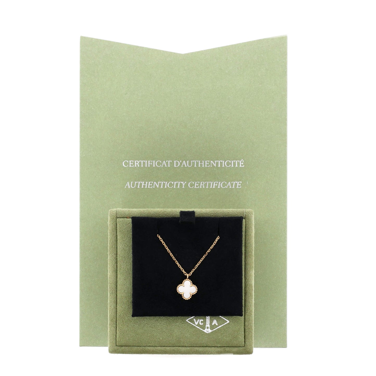 ヴァン クリーフ＆アーペル スウィート アルハンブラ ペンダントネックレス 18Kイエローゴールド＆マザーオブパール