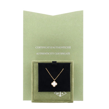 ヴァン クリーフ＆アーペル スウィート アルハンブラ ペンダントネックレス 18Kイエローゴールド＆マザーオブパール