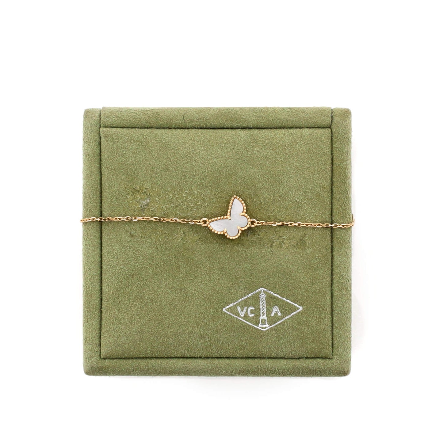 ヴァン クリーフ＆アーペル スウィート アルハンブラ バタフライ ブレスレット 18Kイエローゴールド＆マザーオブパール