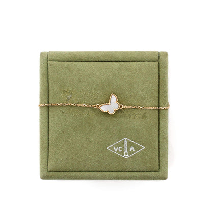 ヴァン クリーフ＆アーペル スウィート アルハンブラ バタフライ ブレスレット 18Kイエローゴールド＆マザーオブパール