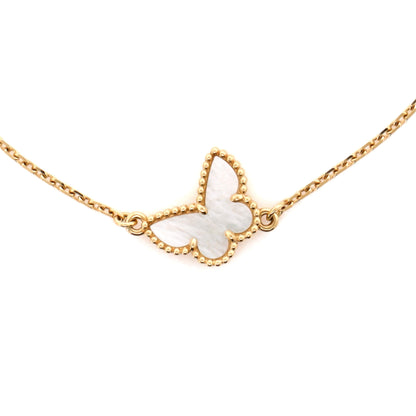 ヴァン クリーフ＆アーペル スウィート アルハンブラ バタフライ ブレスレット 18Kイエローゴールド＆マザーオブパール