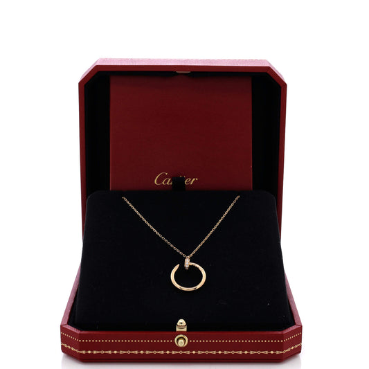 カルティエ ジュスト アンクル ペンダント ネックレス 18K イエロー ゴールド ダイヤモンド付き