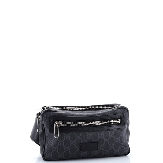 グッチ ソフトジップ ベルトバッグ GGコーティングキャンバス スモール