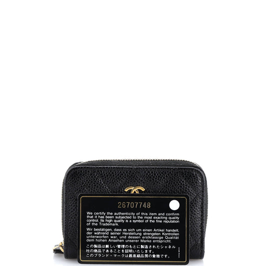シャネル CC ジップ コインパース キルティング キャビア スモール