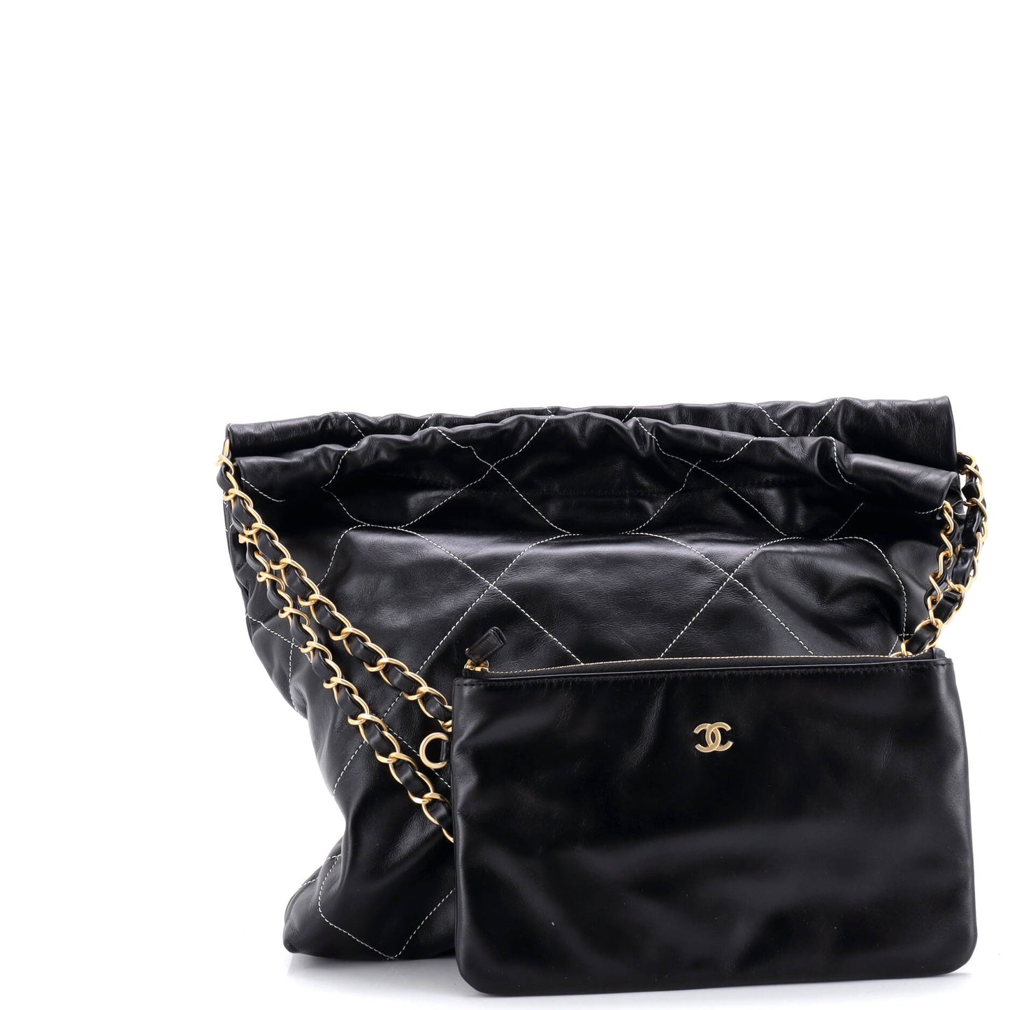 シャネル 22チェーン ホーボー キルティング カーフスキン スモール