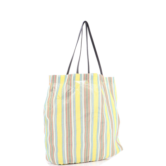 ザ・ロウ・バーン・トートバッグ ストライプメッシュ レザー