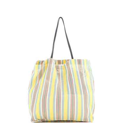 ザ・ロウ・バーン・トートバッグ ストライプメッシュ レザー