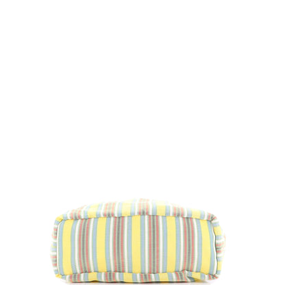 ザ・ロウ・バーン・トートバッグ ストライプメッシュ レザー