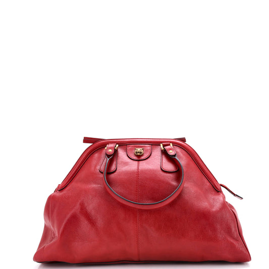 グッチ RE(BELLE) トップハンドルバッグ レザー ラージ