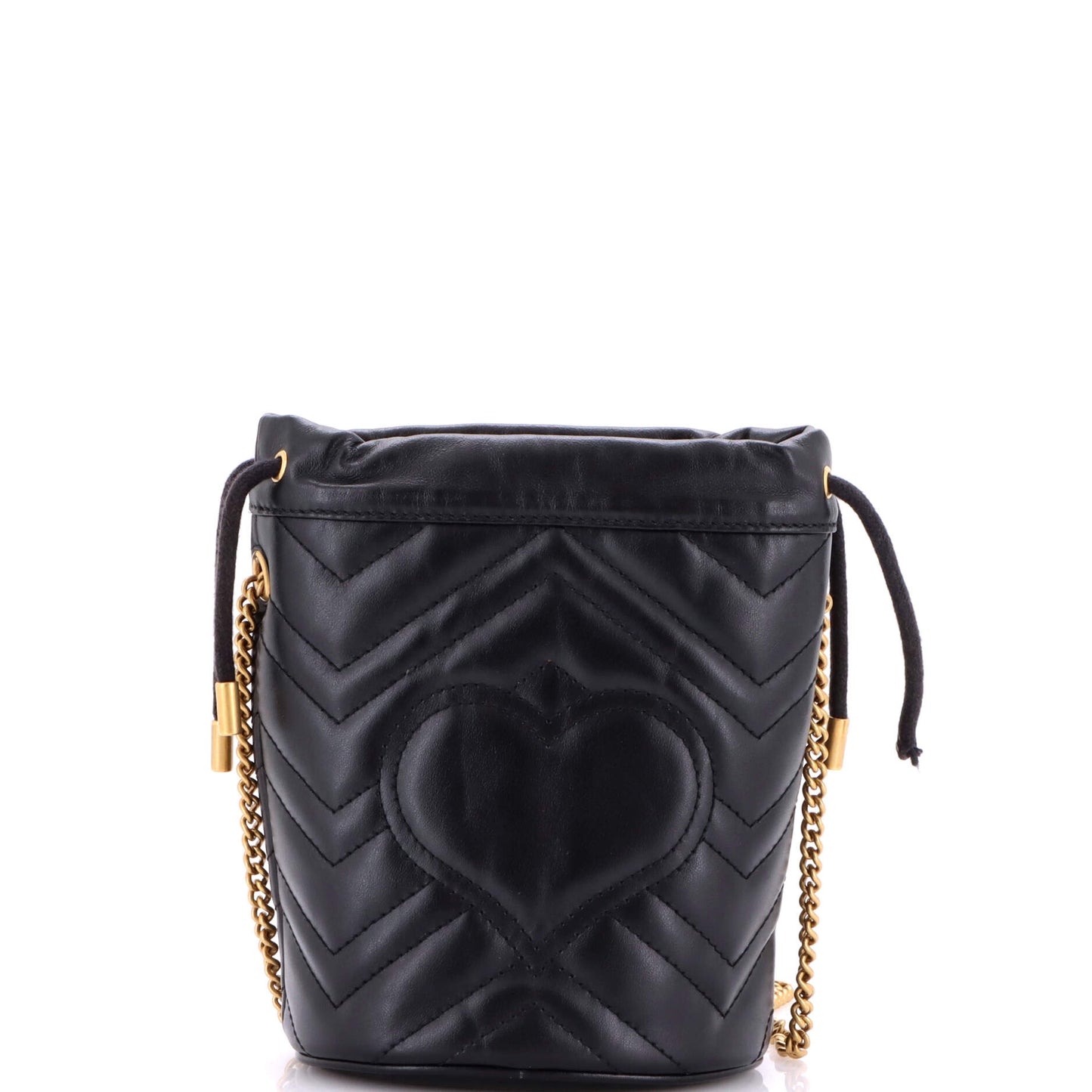 グッチ GGマーモント バケットバッグ マトラッセレザー ミニ