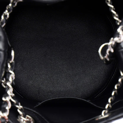 シャネル レインボー CC ドローストリング バケットバッグ キルティング ラムスキン ミニ