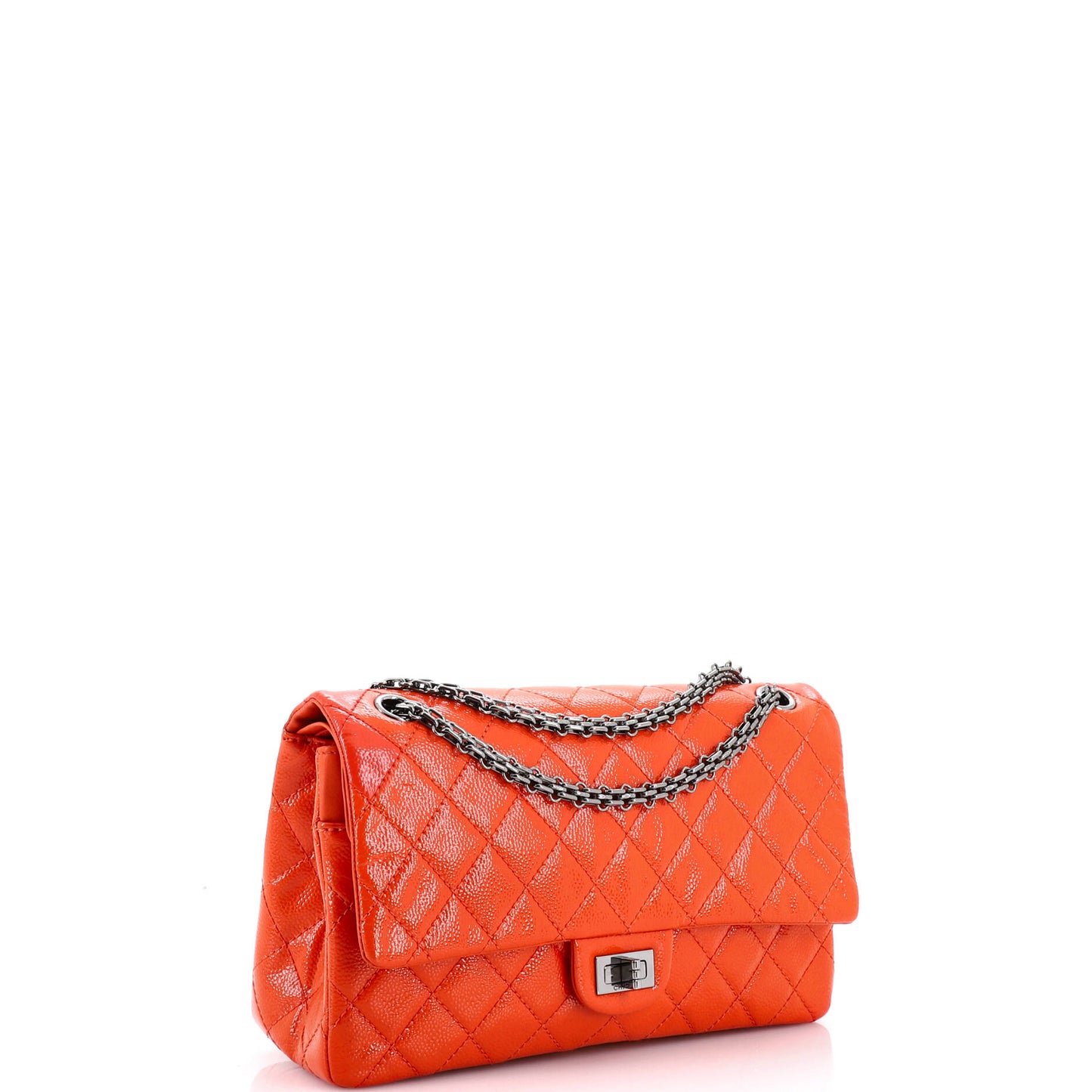 シャネル リイシュー 2.55 フラップバッグ キルティング パテント キャビア 226