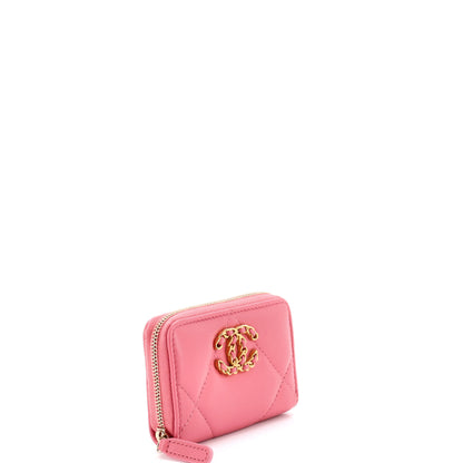 シャネル 19 ジップ コインパース キルティングレザー