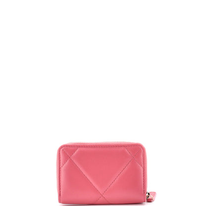 シャネル 19 ジップ コインパース キルティングレザー