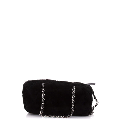 シャネル バレルバッグ キルティングファースモール