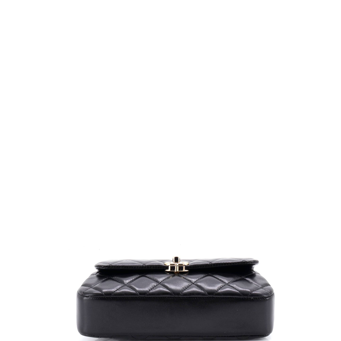 シャネル CC ターンロック フラップ フォンホルダー チェーン付き キルティング ラムスキン