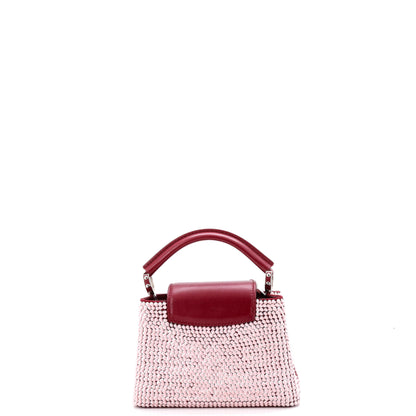 ルイ・モノグラム カプシーヌバッグ スパンコール装飾レザー ミニ