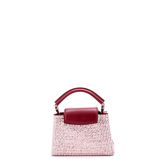 ルイ・モノグラム カプシーヌバッグ スパンコール装飾レザー ミニ