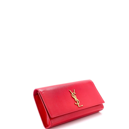 サンローラン クラシックモノグラム クラッチレザー ロング