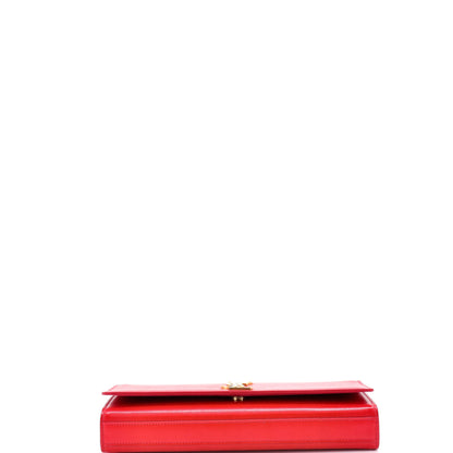 サンローラン クラシックモノグラム クラッチレザー ロング